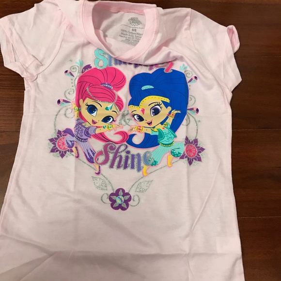 SHIMMER AND SHINE SILVER GLITTER T-SHIRT - Picture 3 of 7